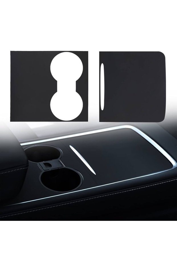 Model Y / Model 3 Center Console Glossy Black Finish - Set of 2