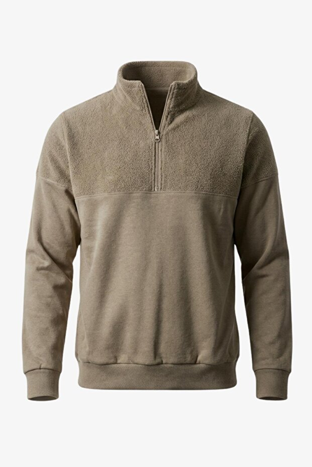 1/2 Zip Erkek Sweatshirt - 1