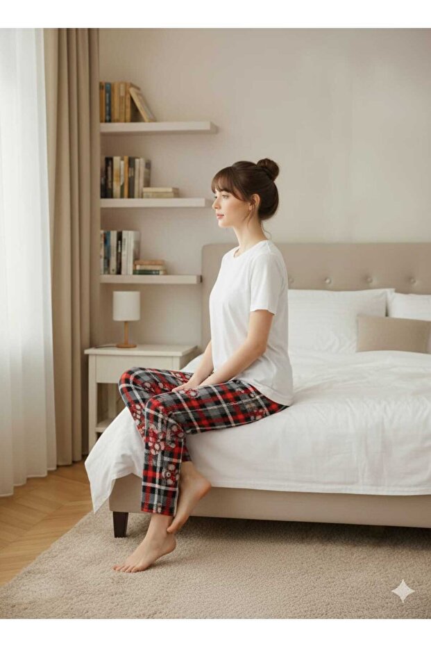 Patterned Bottom Pajamas - 1