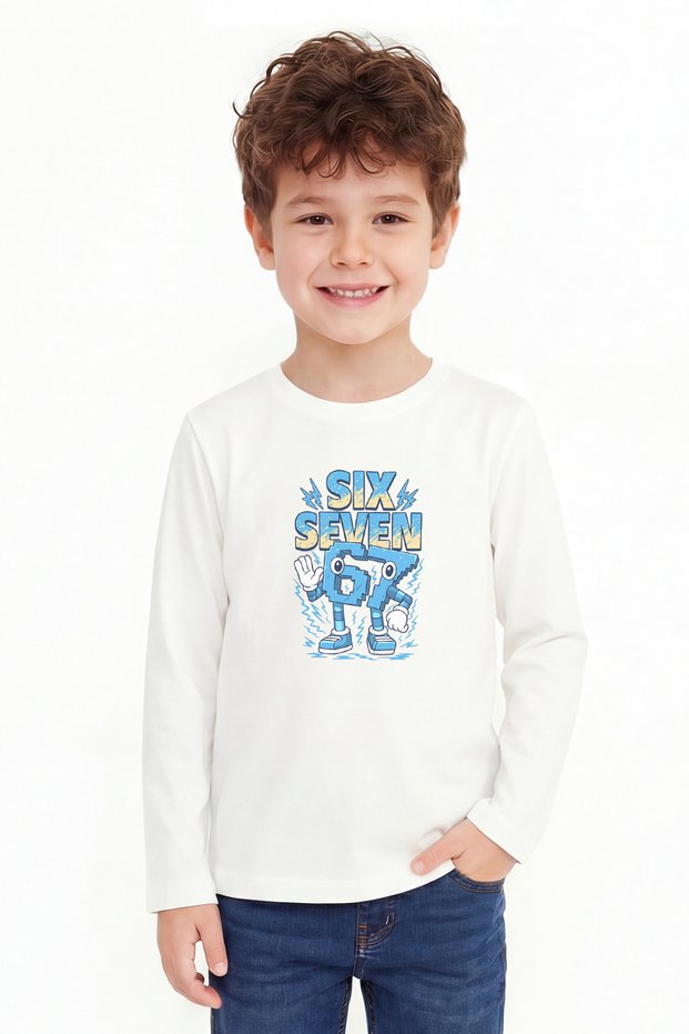 Boy's T-Shirt with Long Sleeves Printed B5
