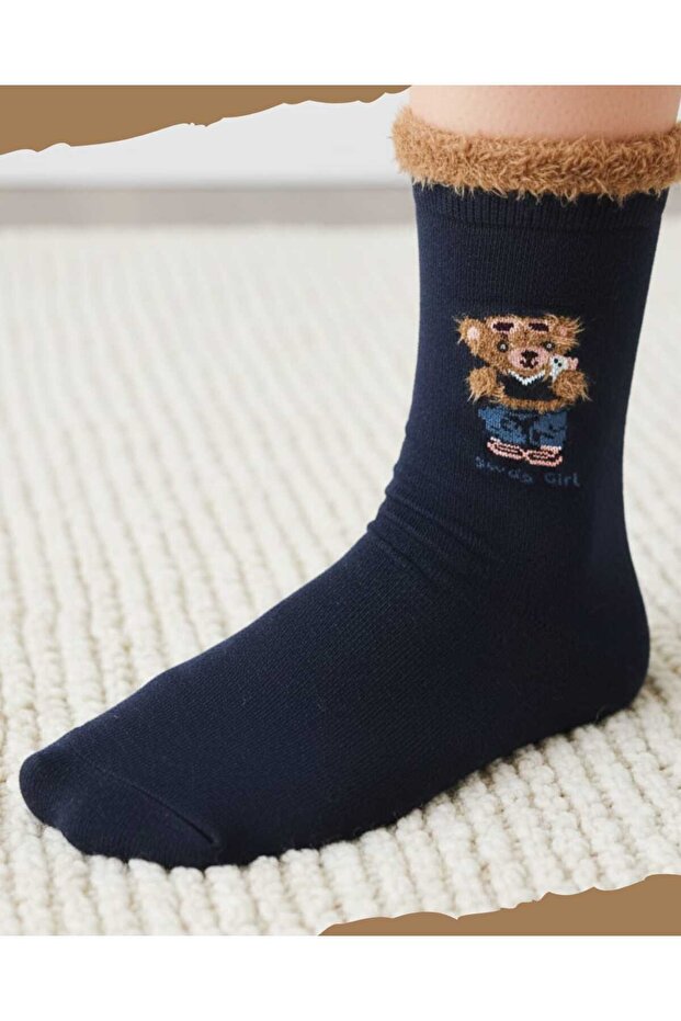 Kadın 4'lü Bambu Teddy Çorap Seti - 3