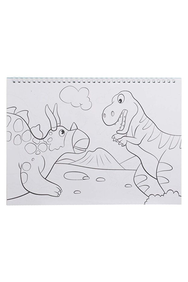 A4 Coloring Book with Dinosaur Pattern - 14 Sheets - 2