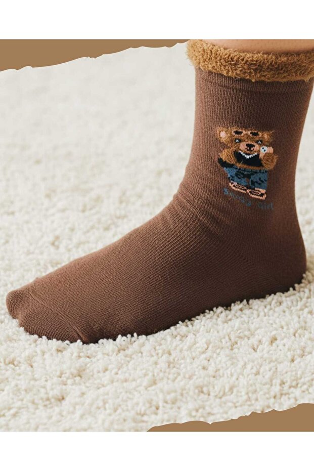 Kadın 4'lü Bambu Teddy Çorap Seti - 2