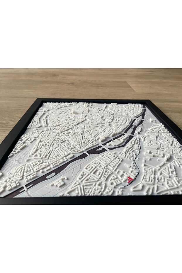 3D Dekoratif Münih Şehir Tablosu - 3