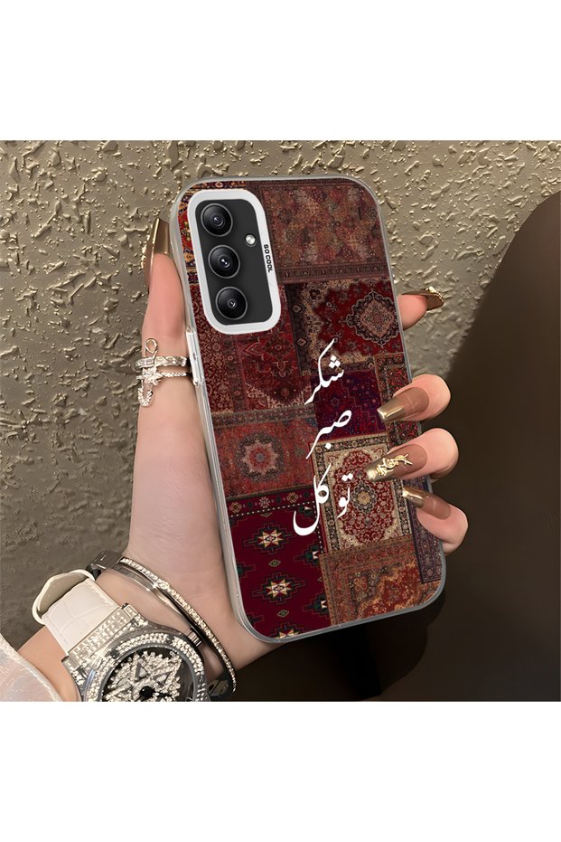 Silicone Edge Hard Back Anti Fall Phone Case Vintage Pattern Compatible with Samsung Galaxy A34 5g