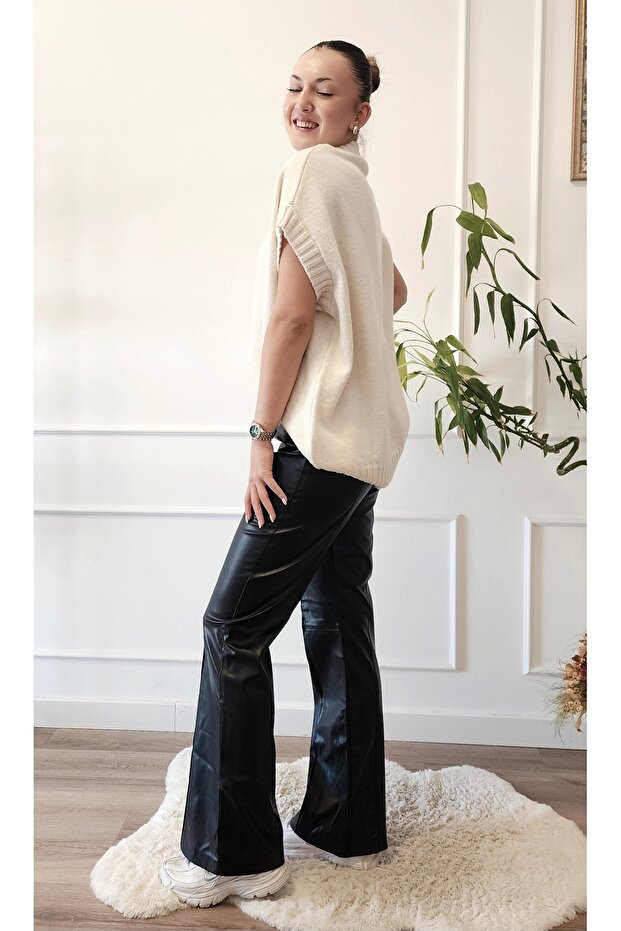 Veganske Koža pantalone - 3