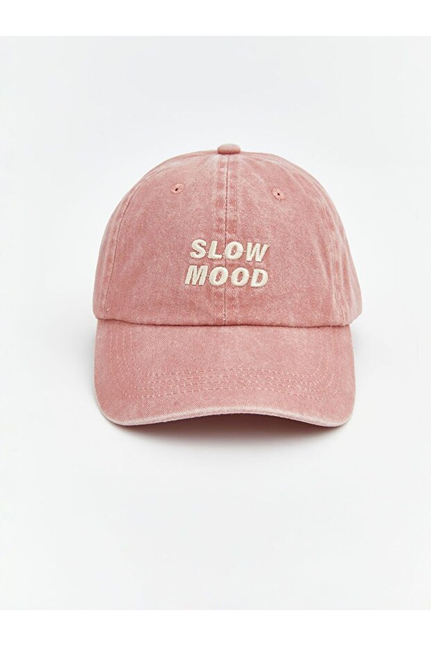 Text Embroidered Women's Cap Hat