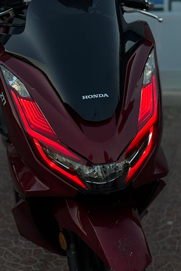 Thick Cut Red Headlight Film Sticker Set for Honda Pcx (Compatible with 2021-2022-2023-2024 Years)