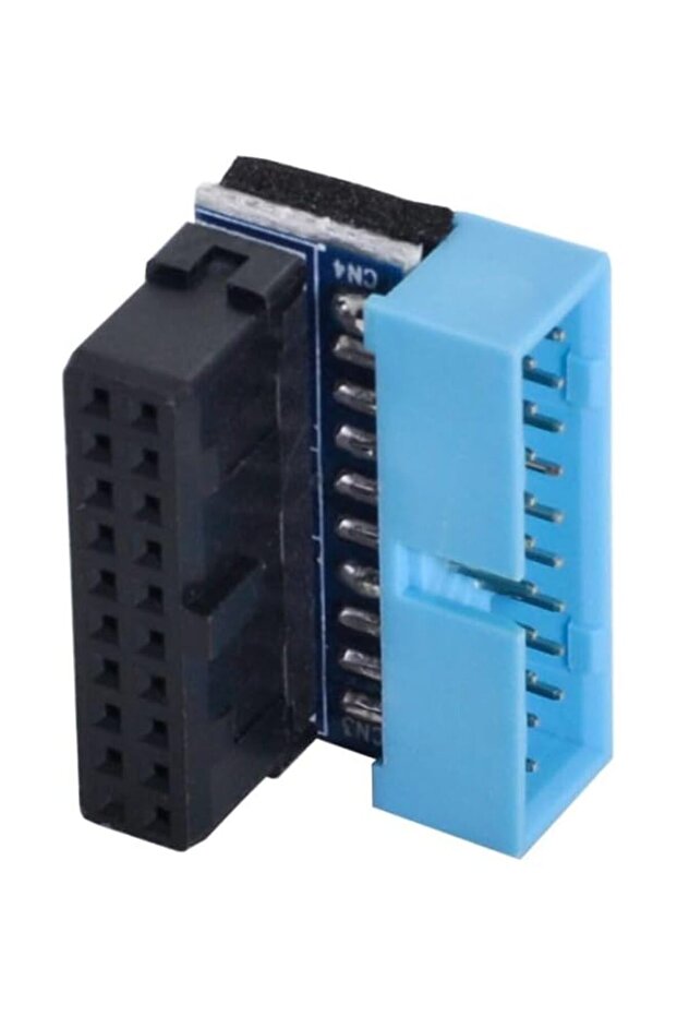 CY USB 3.0 20 Pin Male to Female Extension Adapter for Motherboard - 90 Degree Angled