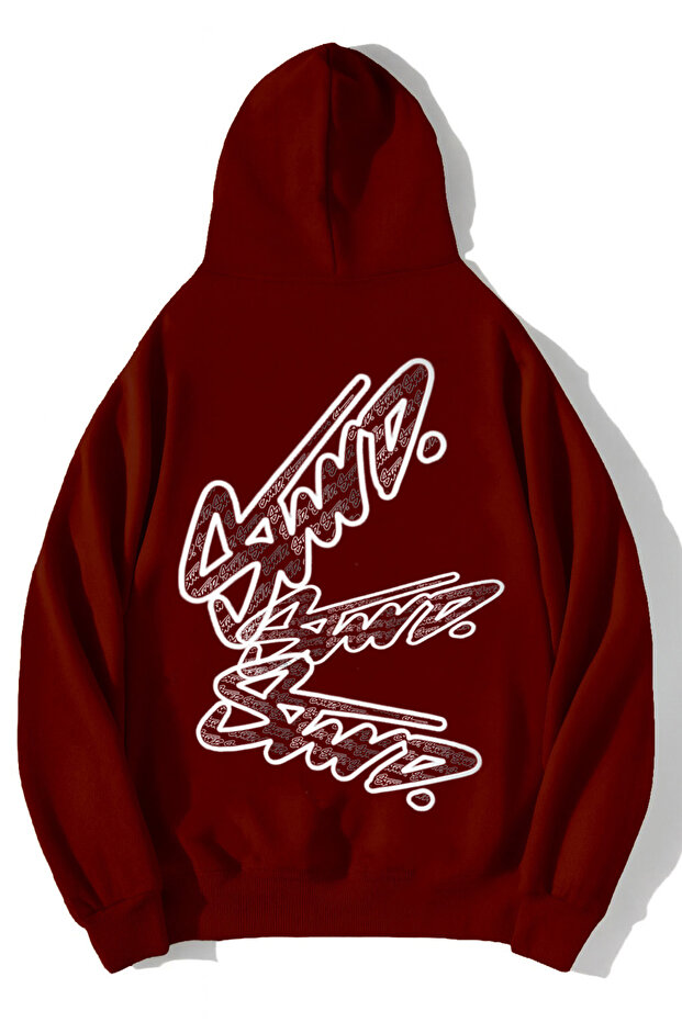 Unisex Sswatd Printed 3 Yarn Oversize Sweatshirt