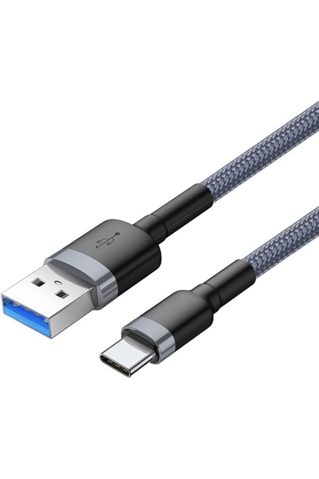 erorex, USB Cable, Type-C, 3A Fast Charging Cable, Nylon Braided, Tangle-Free Design with USB 3.0 In
