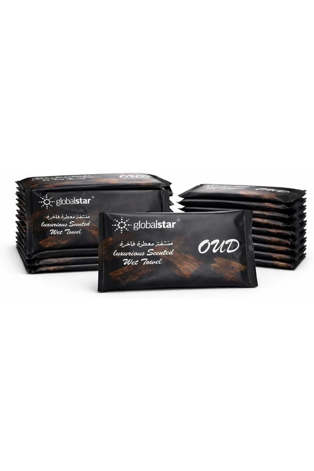 OUD Luxurious Scented Wet Towels – Alcohol-Free Individually Wrapped Wipes (50 pcs)