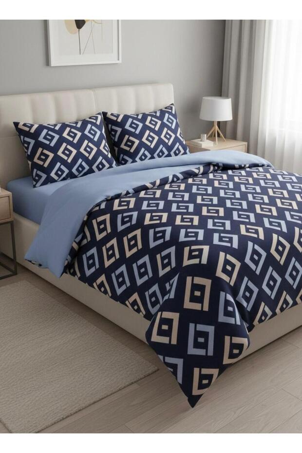 DESIGN OF COLORS DOUBLE BED SHEET SET (WITH ELASTICED SHEET)