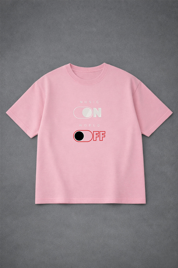 Oversized T-Shirt Unisex Comfortable Fit On-Off Printed