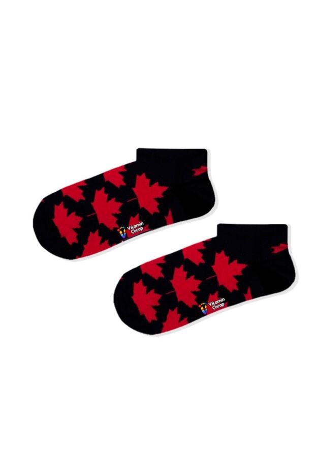Canada Black Booties Colorful Socks