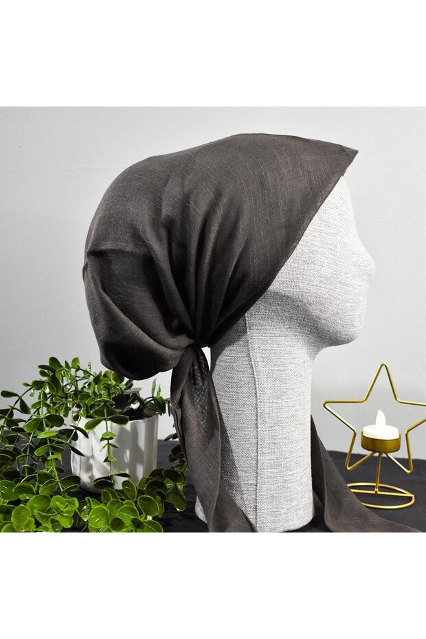 Brown Cheesecloth Scarf Bonnet - Non-Slip, Anti-Sweat (Non-Slip)
