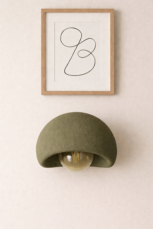 Aplik Rustik E27 Modern Avize Bohem Beton Görünüm (E27 Ampul Dahildir.) - 1