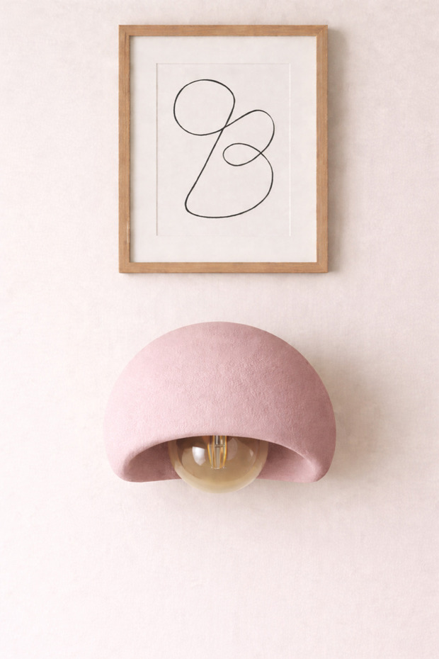 Aplik Rustik E27 Modern Avize Bohem Beton Görünüm (E27 Ampul Dahildir.) - 1