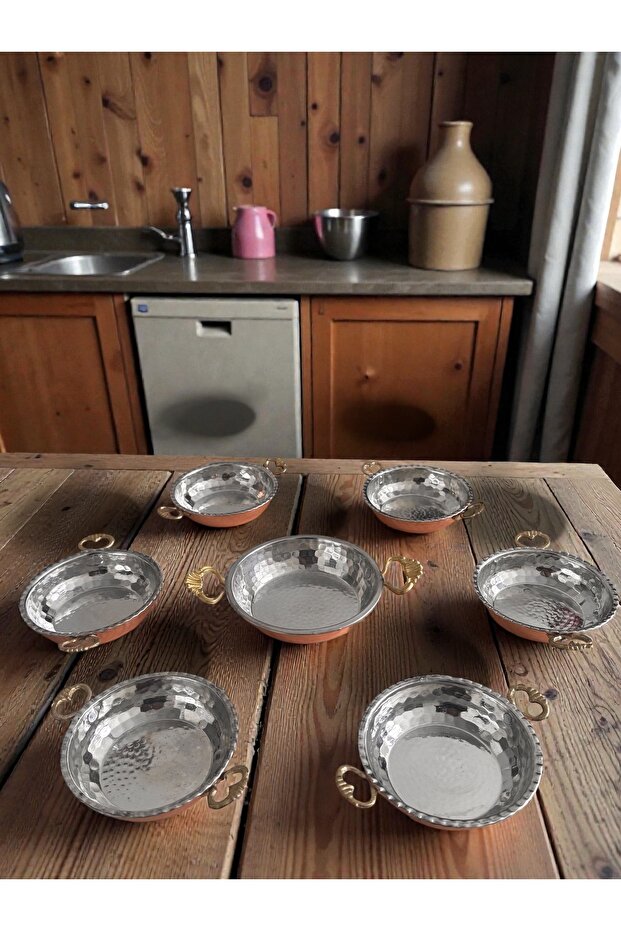 طقم أطباق نحاسية للبيض لوجبة الإفطار - 2