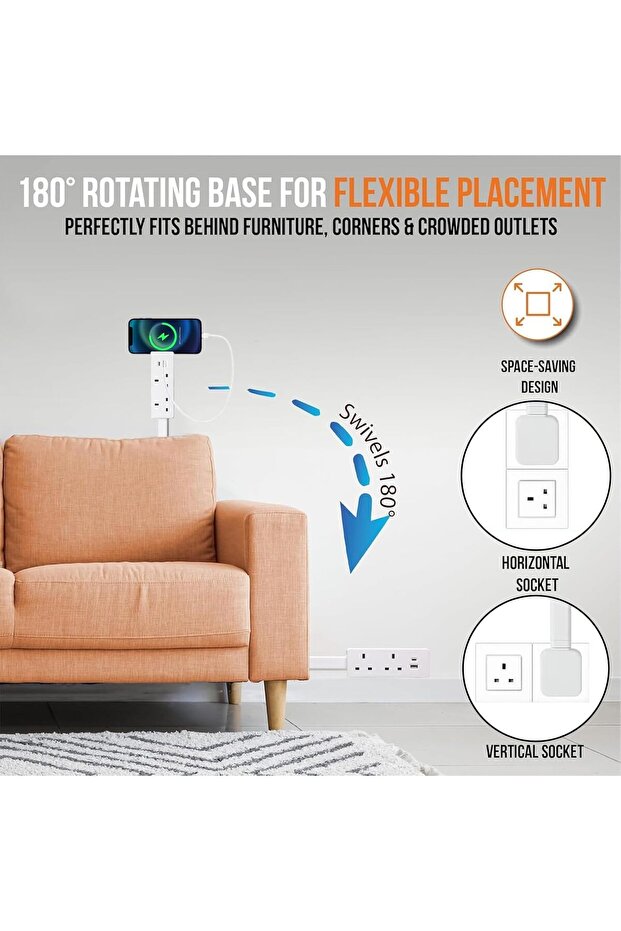 عصا تمديد مقبس مخرج الكهرباء - 4