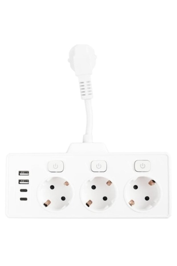 Πολύπριζο με 3 πρίζες και 2 θύρες USB