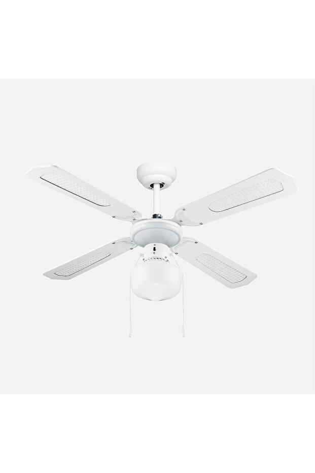 Vantilatörlü Avize Tavan Tipi Vantilatör Pervane Avize Pervaneli Lambalı Tavanda Ahşap Vanti - 2