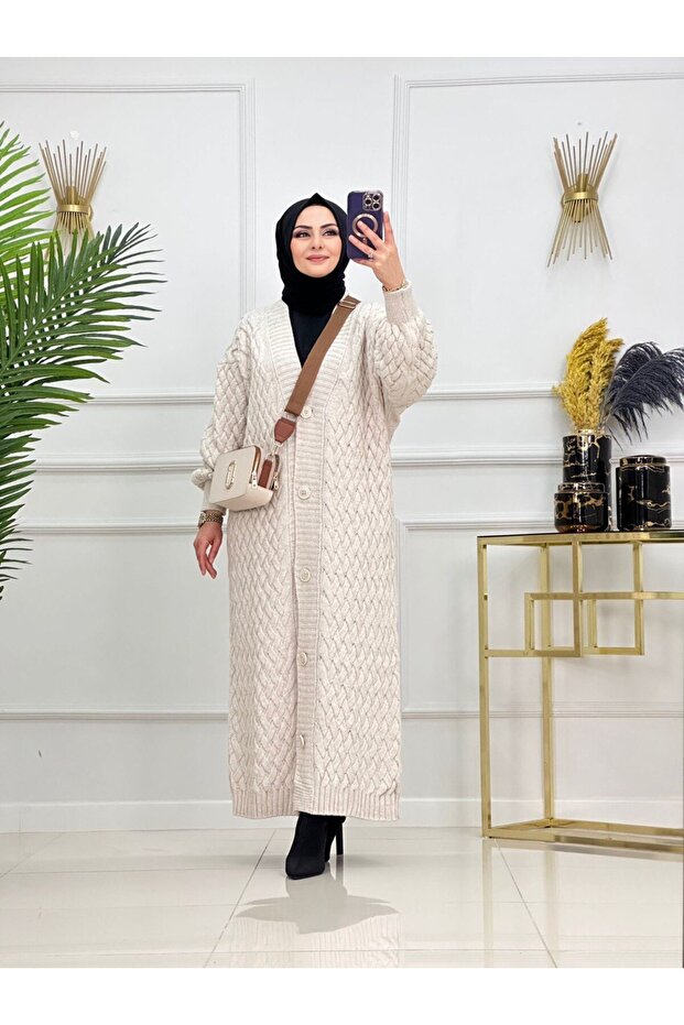Cemre Hair Knitted Knitwear Cardigan