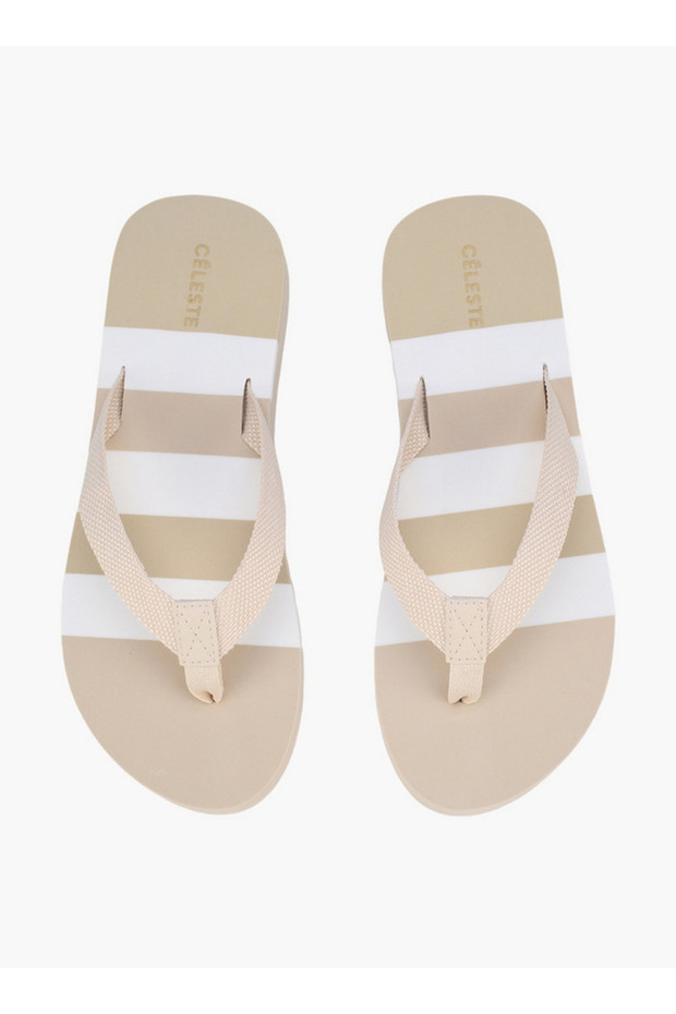 Women Striped Flip Flops