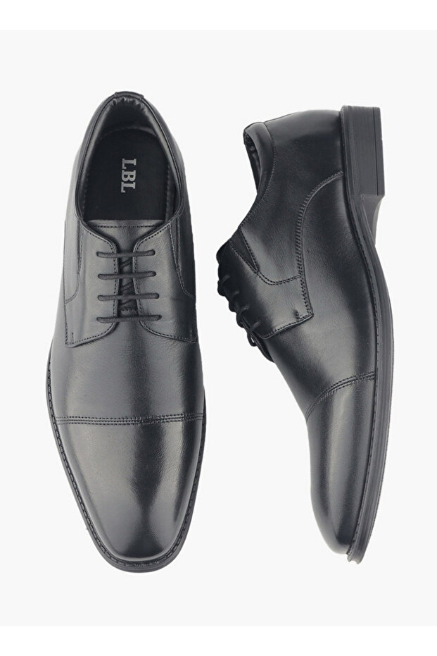Men Lace-Up Leather Derby Shoes