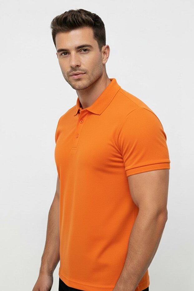 Short-Sleeved Polo Collar Tshirt