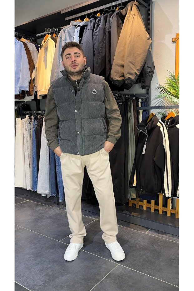 GRİ FİTİLLİ YELEK - 1