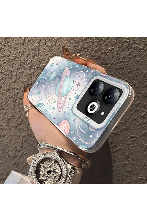 حافظة صلبة رفيعة مع حماية للكاميرا بنمط فضائي متوافقة مع هاتف Tecno Spark 20C - 3