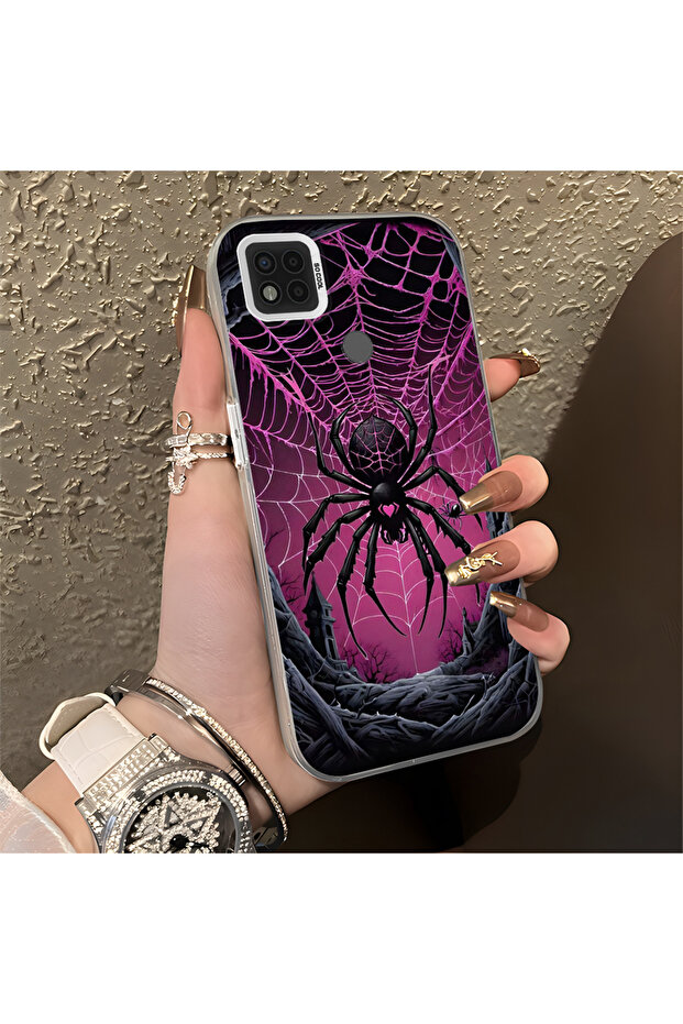 حافظة صلبة رفيعة مزودة بحماية للكاميرا بنمط الشمس، متوافقة مع Poco C31 - 2