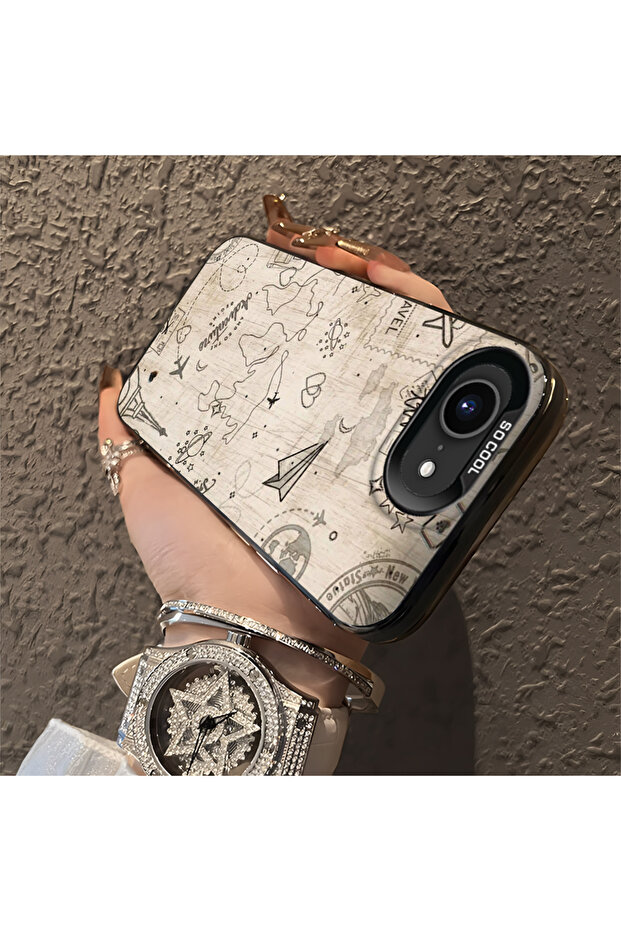 Camera Protected Slim Hard Case with Space Pattern Compatible with iPhone 16E - 3