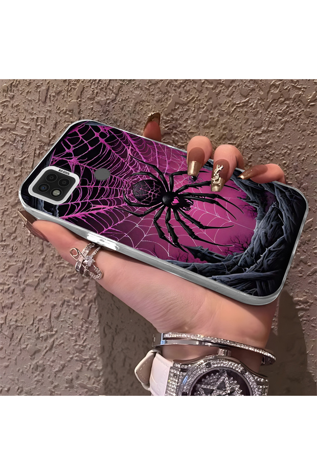 حافظة صلبة رفيعة مزودة بحماية للكاميرا بنمط الشمس، متوافقة مع Poco C31 - 1