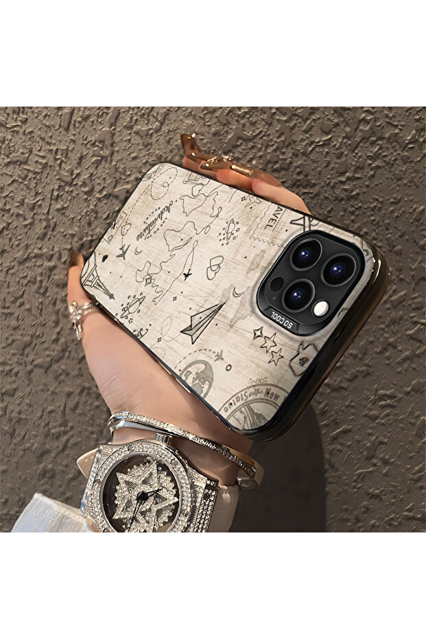 غطاء حماية نحيف وصلب للكاميرا بنمط فضائي متوافق مع هاتف iPhone 15 Pro Max - 3