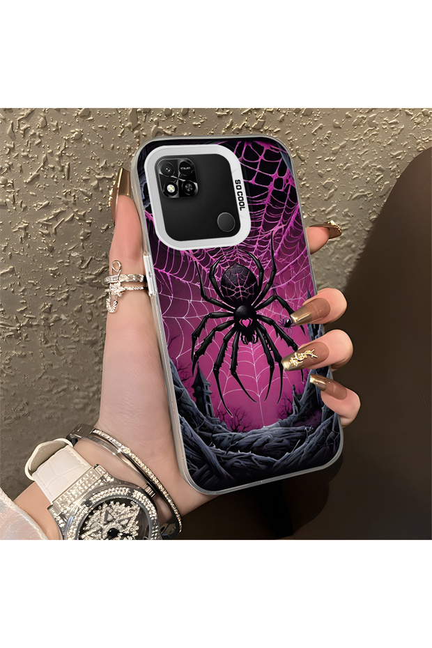 حافظة صلبة رفيعة بنمط الشمس مع حماية للكاميرا متوافقة مع هاتف Redmi 9C - 2