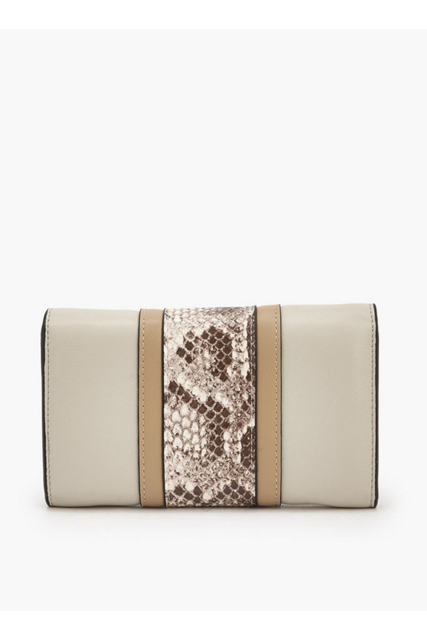 Textured Wallet with Button Closure - 4