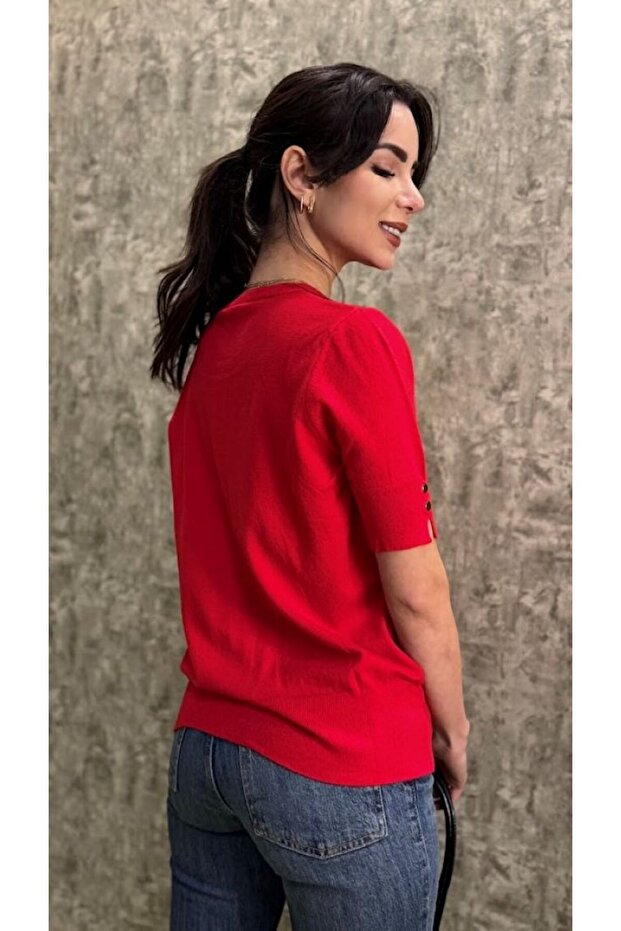 Bisiklet Yaka Basic Triko Kazak - 4