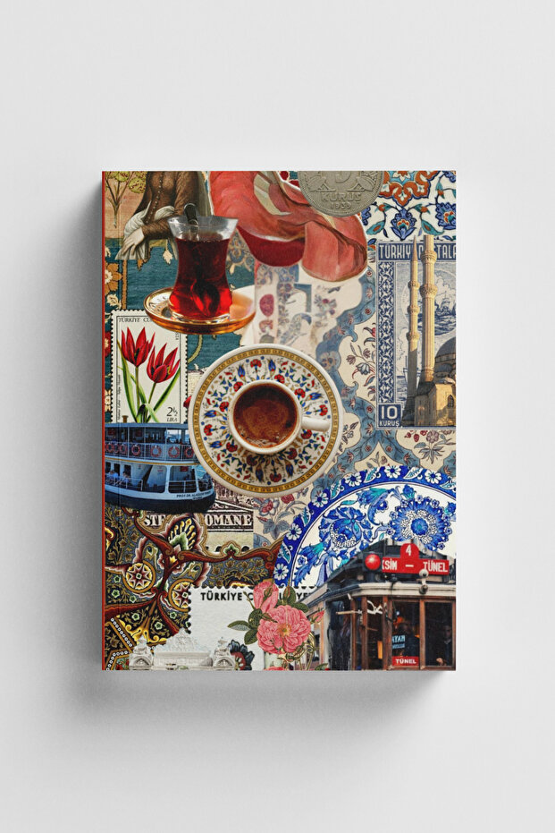 Collage Series 47 Istanbul's Rhythm Bullet Journal A5 Dotted Notebook