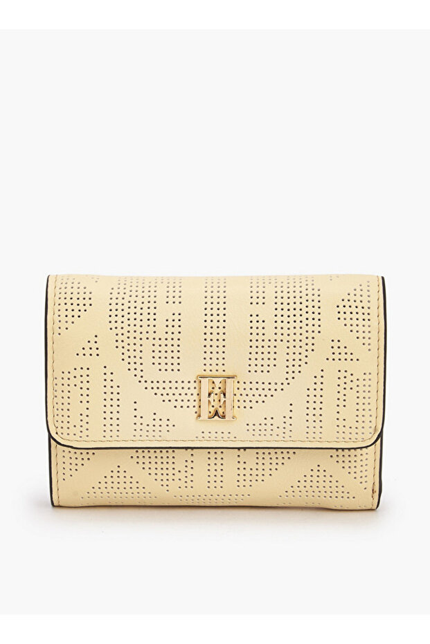 Perforated Wallet with Snap Button Closure