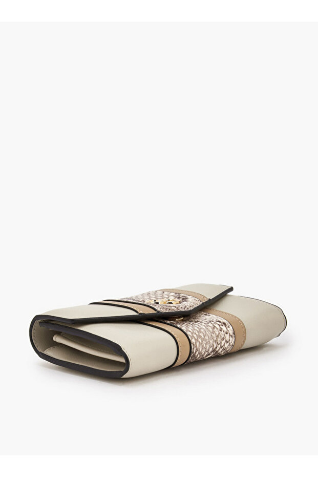 Textured Wallet with Button Closure - 5