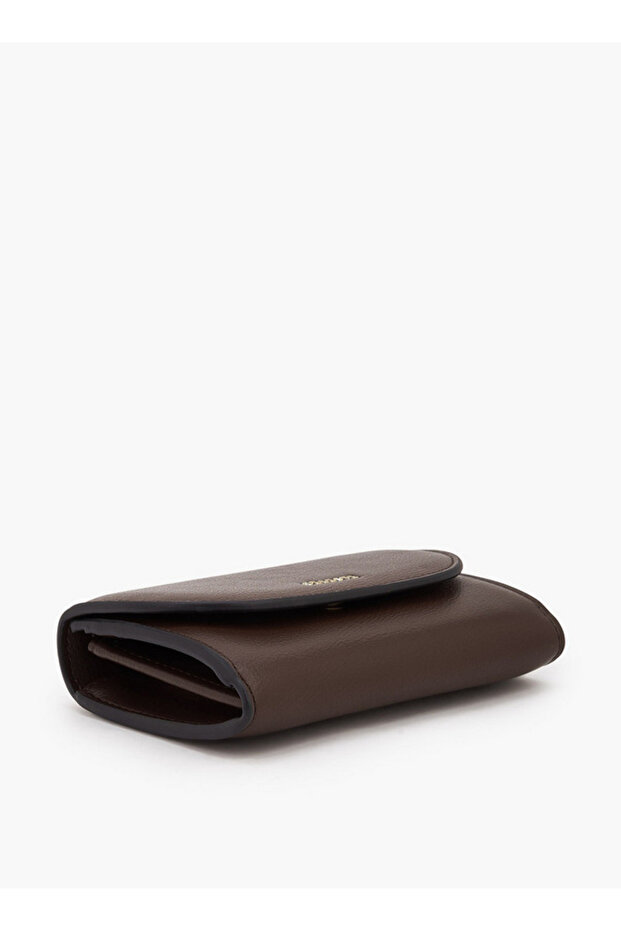 Solid Wallet with Button Closure - 5