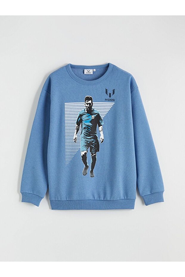 Messi Printed Boys' Thick Sweatshirt
