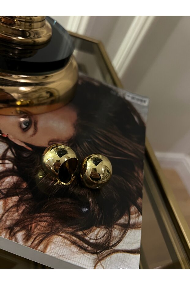 Top Halka Model Küpe-Çelik - 4