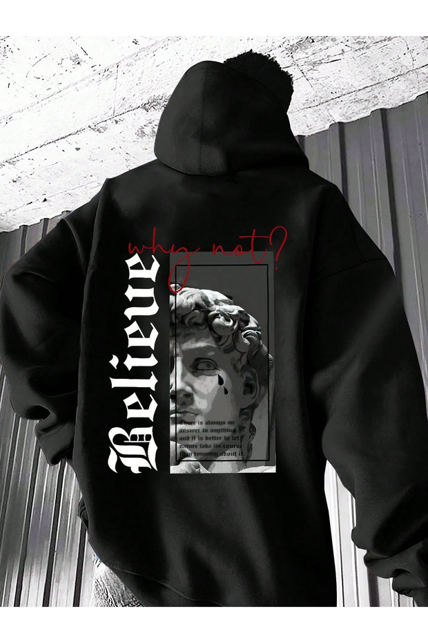 1St Quality Patterned Premium Hooded Sweatshirt
