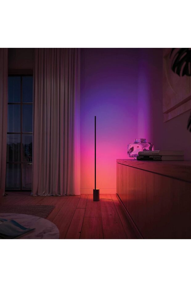Hue Gradient Signe Akıllı Led Zemin Işığı, Lambader, Siyah - 8
