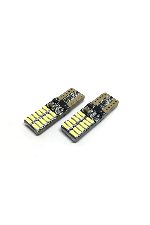 لمبة T10 LED تحتوي على 24 مصباح LED مع نظام Canbus، لمبة وقوف السيارات باللون الأبيض، عبوة من قطعتين من AvaTEch
