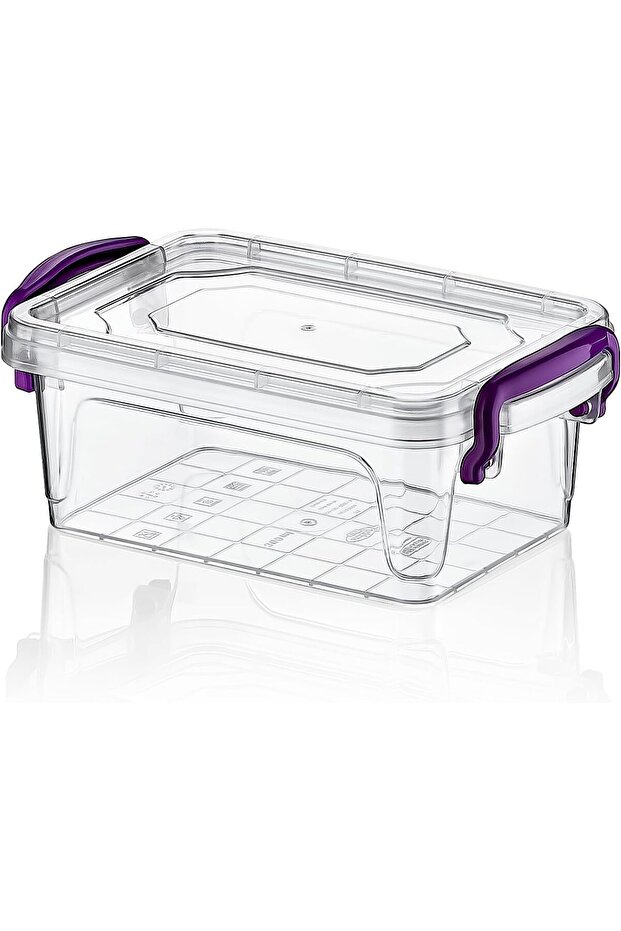 مجموعة علب بلاستيكية مستطيلة متعددة من لايف سعة 0.3 لتر مكونة من 10 قطع - 1