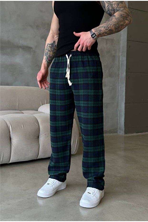 Premium Plaid Pattern Pajamas - 3